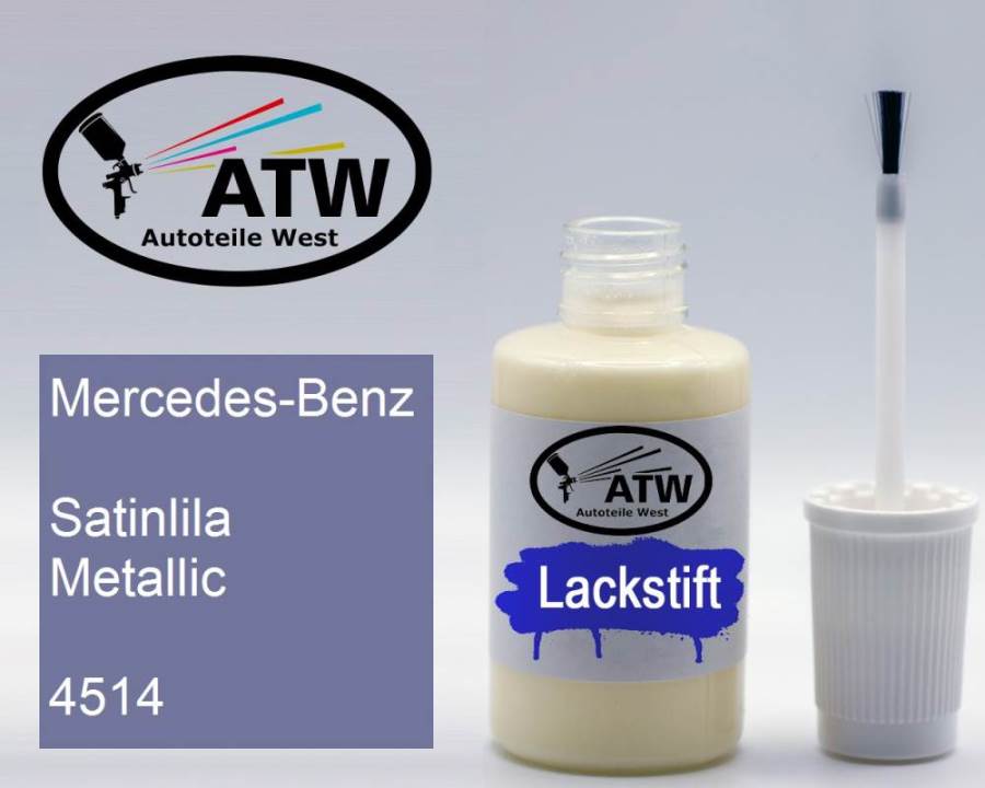 Mercedes-Benz, Satinlila Metallic, 4514: 20ml Lackstift, von ATW Autoteile West.